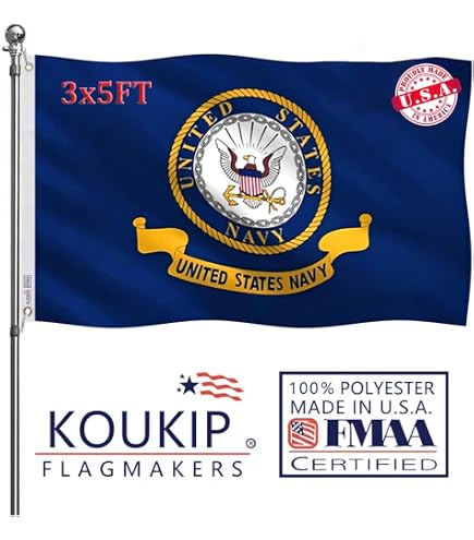 Amazon.com : US Navy Emblem Flag Double Sided 4x6 Outdoor- Heavy